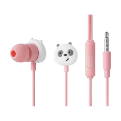 MINISO Auricolari Panda Di We Bare Bears Rosa Hot