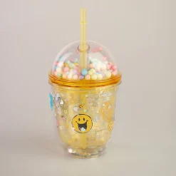 MINISO Bicchiere Con Cannuccia Collezione Smiley World Clearance