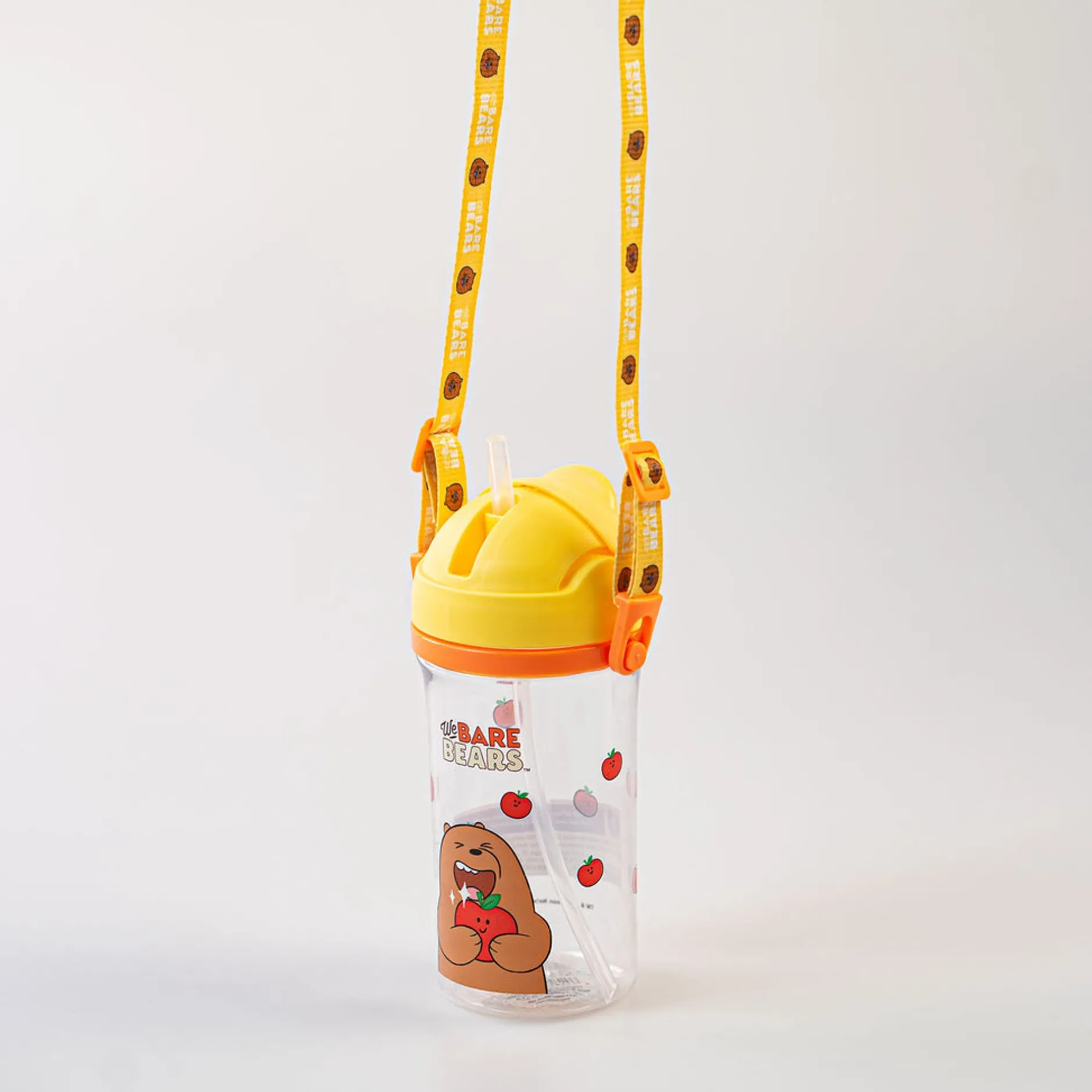 MINISO Borraccia We Bare Bears Con Tracolla - Grizzly Clearance