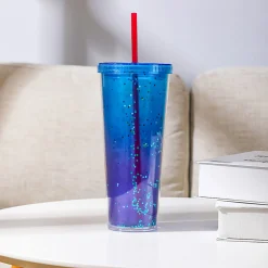 MINISO Borraccia Xl In Plastica Con Cannuccia Blu Online