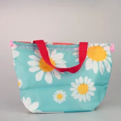 MINISO Borsa Porta Pranzo Fantasia Fiori - Azzurro Outlet