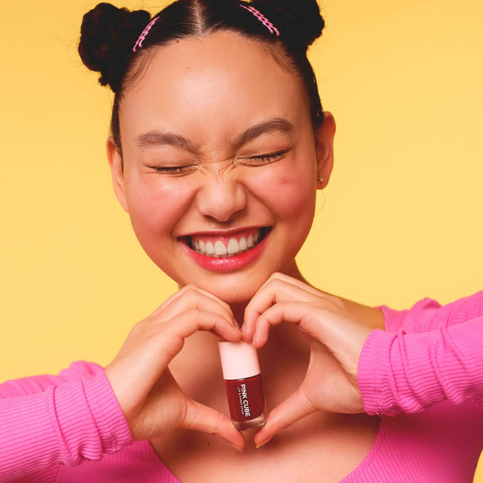 MINISO Lip & Cheek Stain - Pink Cube (01 Cherry) Hot