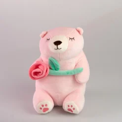 MINISO Peluche Orsetto Con Rosa Clearance