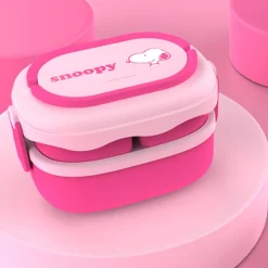 MINISO Porta Pranzo Snoopy Due Piani Con Posate Best