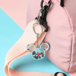 MINISO Portachiavi Mickey Mouse Glitterato Argento