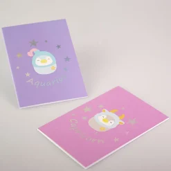 MINISO Quaderno Rilegato A Punto - Collezione Segni Zodiacali (A5) - (2Pz) Online