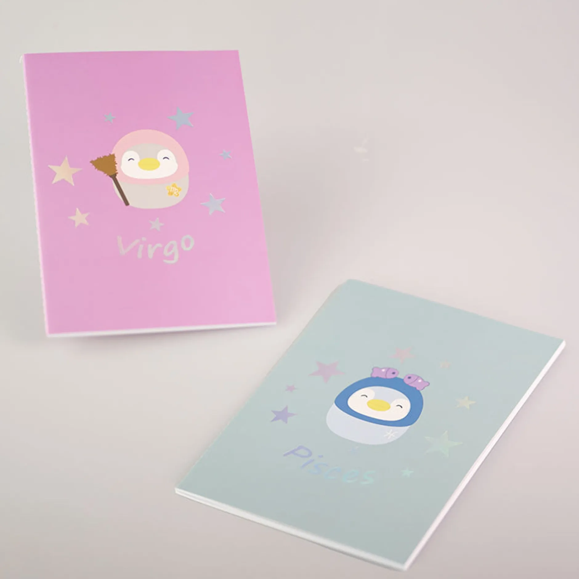 MINISO Quaderno Rilegato A Punto - Collezione Segni Zodiacali (A5) - (2Pz) Sale