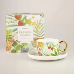 MINISO Tazza In Ceramica Con Sottobicchiere (200Ml) Outlet