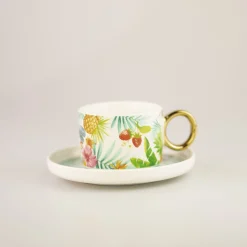 MINISO Tazza In Ceramica Con Sottobicchiere (200Ml) Outlet